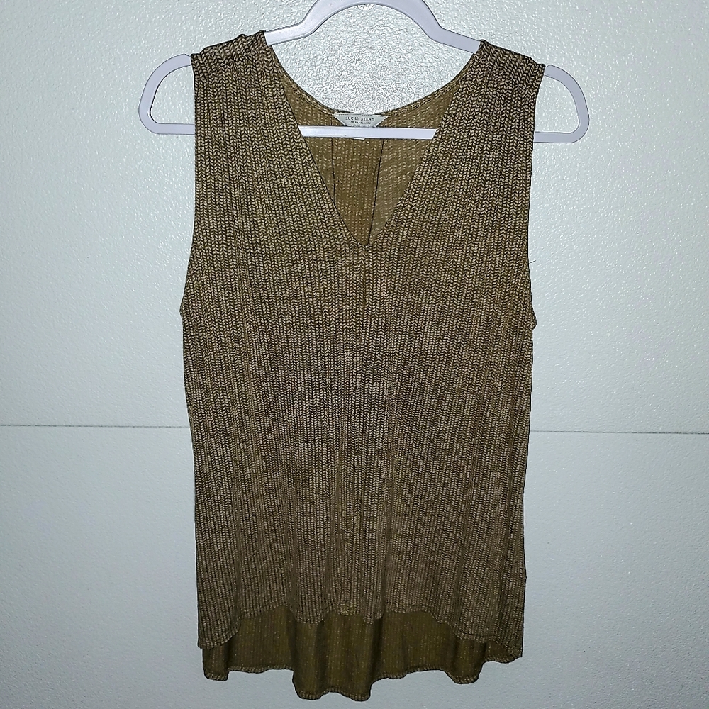 LUCKY BRAND brown sleeveless top